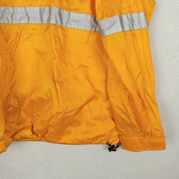 Vintage Anorak Mens Medium Orange Reflective Half Zip Rain Lightweight 90s - Picture 4 of 8